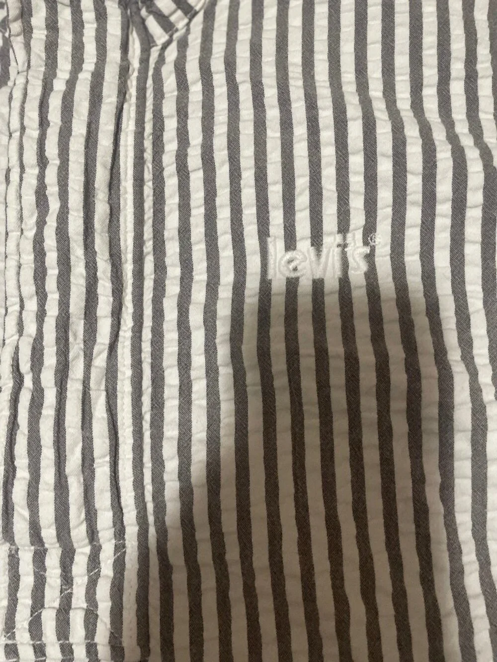 Levi's Octavia Lightweight Striped Seersucker Pullover 1/4 Zip Jacket Men's XL